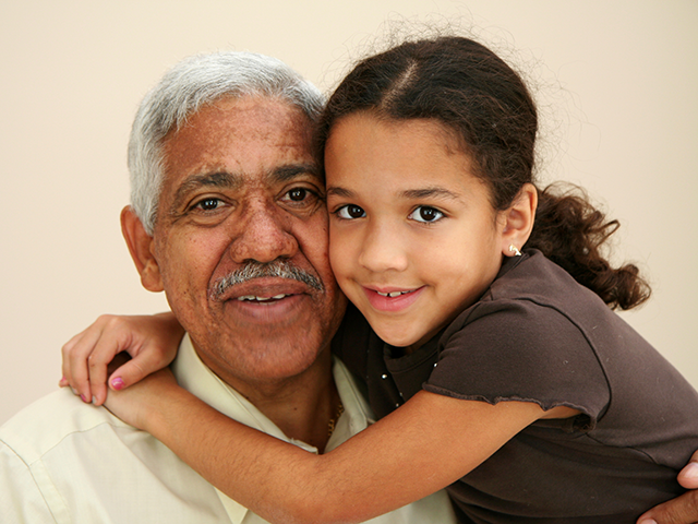 grandfather and granddaughter